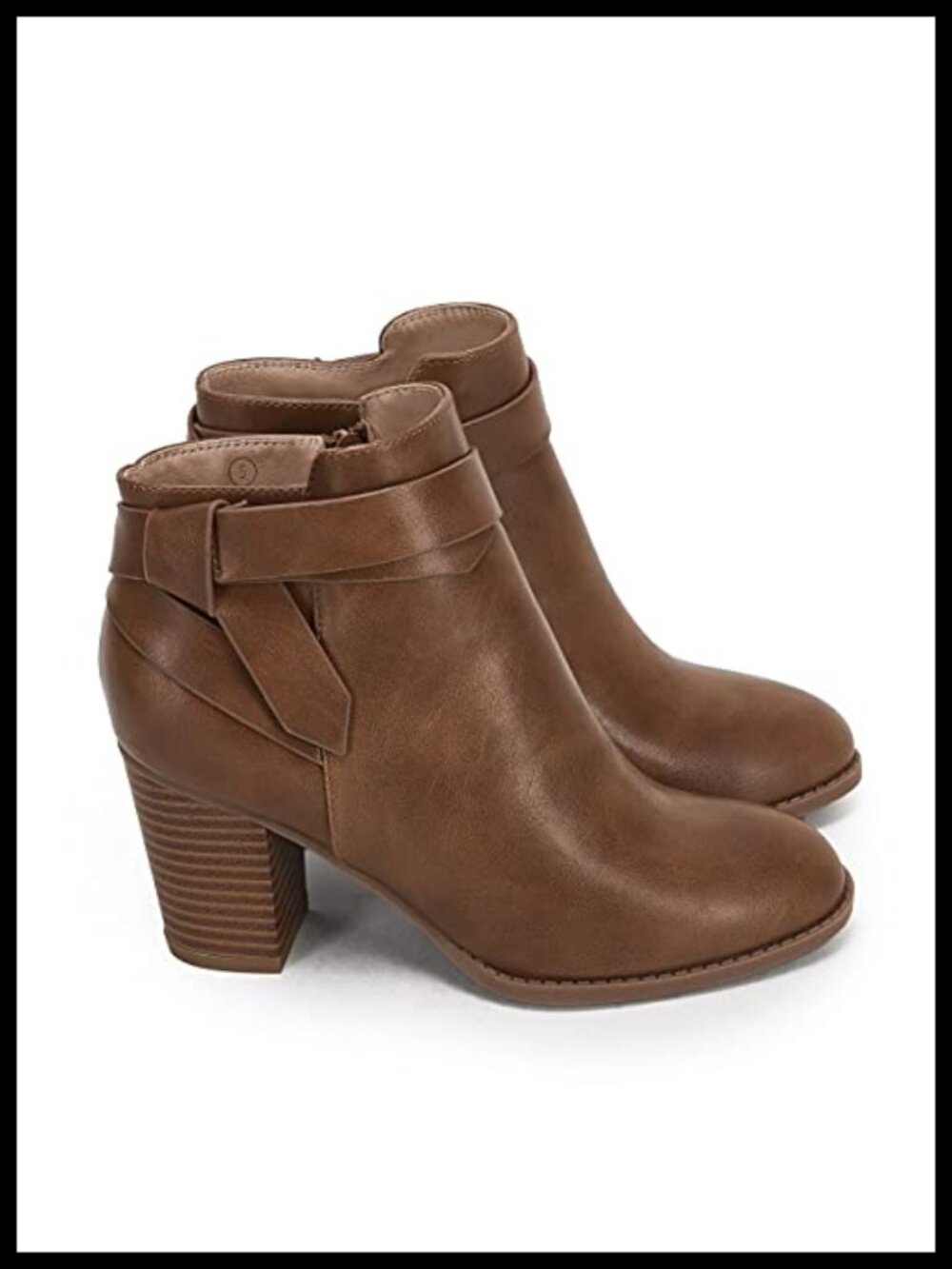 Women's Tie Knot Chelsea Ankle Boots Faux Suede Stacked Heel Booties